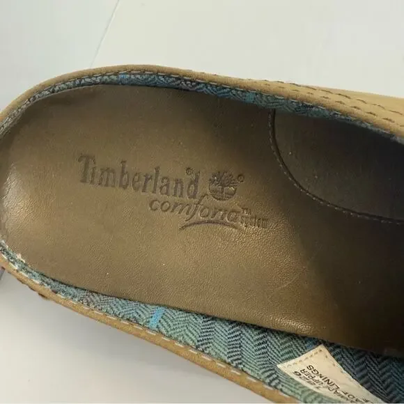 Timberland Comforia Suede Leather Mules Clogs Women's Size 6.5 tan - Picture 8 of 9